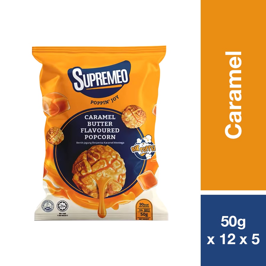 SUPREMEO POPCORN PKT CARAMEL BUTTER 50G