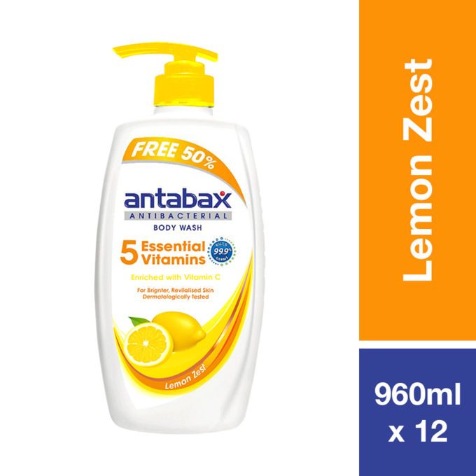 ANTABAX BODY WASH LEMON ZEST BOTTLE 960ML