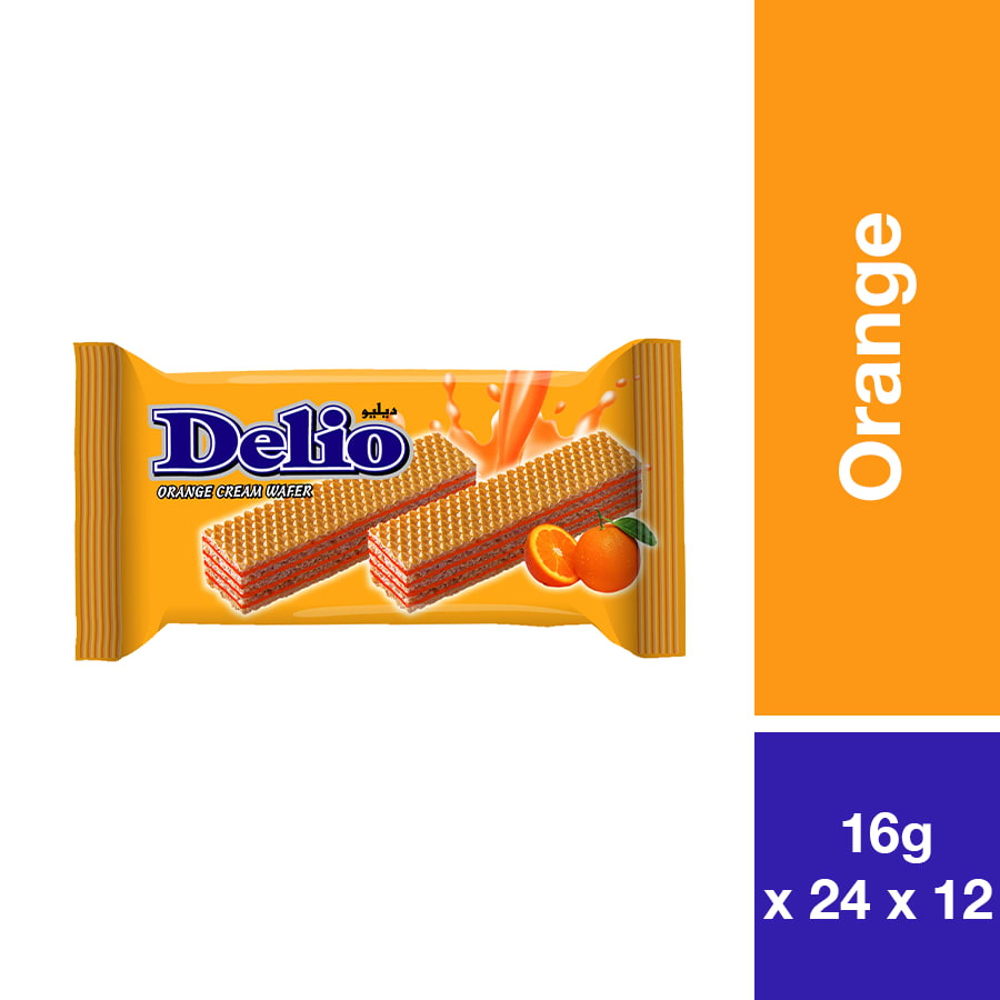 DELIO CREAM WAFER ORANGE 16G