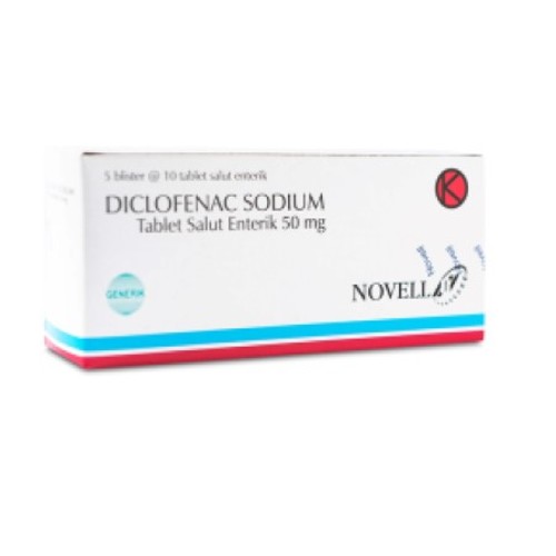 Diclofenac Sodium 50 Mg 10 Tablet Novell Manfaat Kandungan Dosis Dan Efek Samping