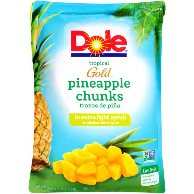DOLE Tropical Gold™ Pineapple in Extra Light Syrup 6/81oz 