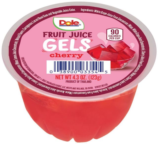 DOLE Cherry Fruit Juice Gels 36/4.3oz