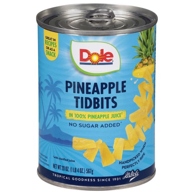 DOLE Pineapple Tidbits in Juice 12/20oz