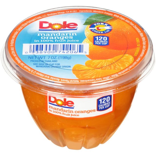 DOLE Fruit Bowls® Mandarins in 100% Juice 12/7oz 
