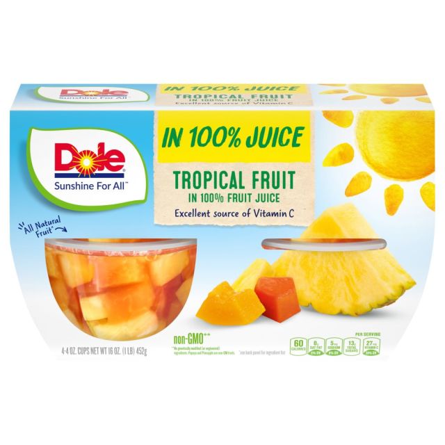 Dole  Fruit Bowls Tropical Fruit in  100% Juice