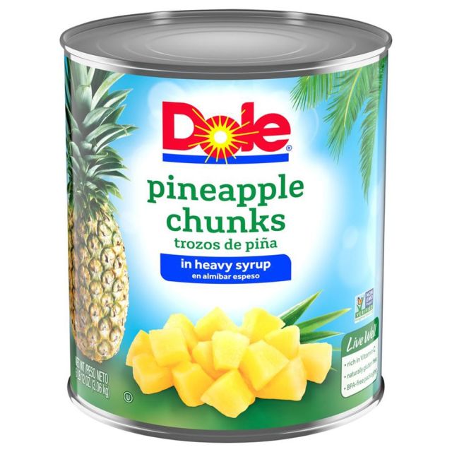 DOLE Fancy Pineapple Chunks in Heavy Syrup 6/10 (108 oz.) 