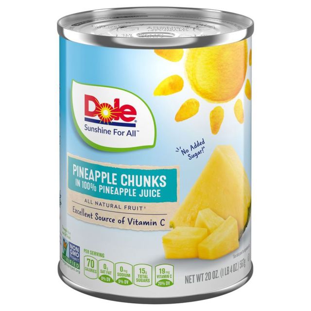 DOLE Pineapple Chunks in Juice 12/20oz 