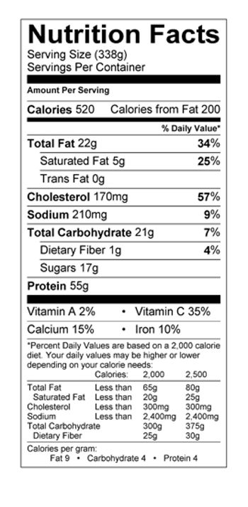 Nutrition Facts