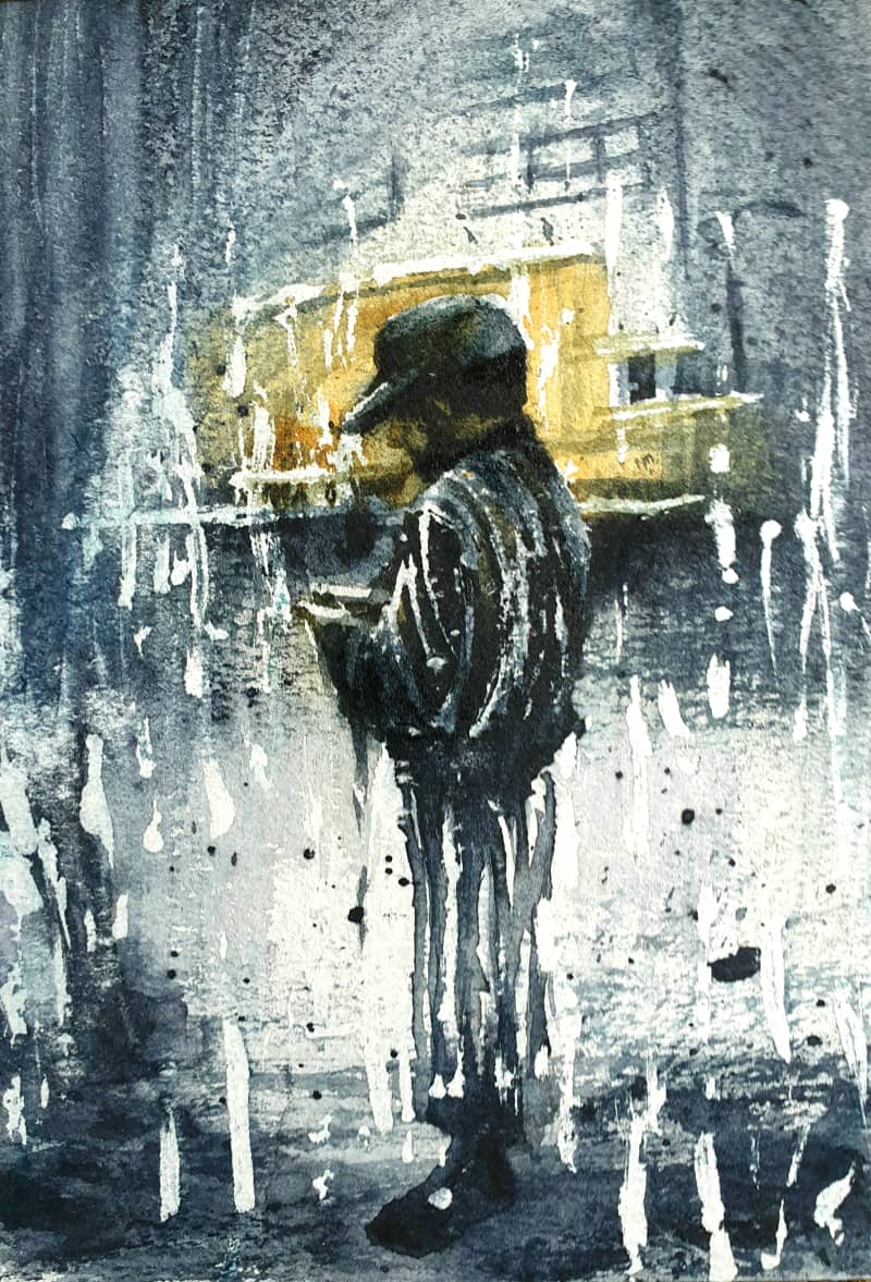 Sous la pluie