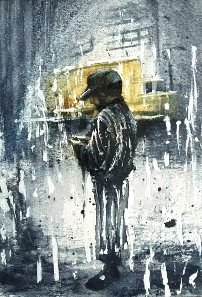 Sous la pluie