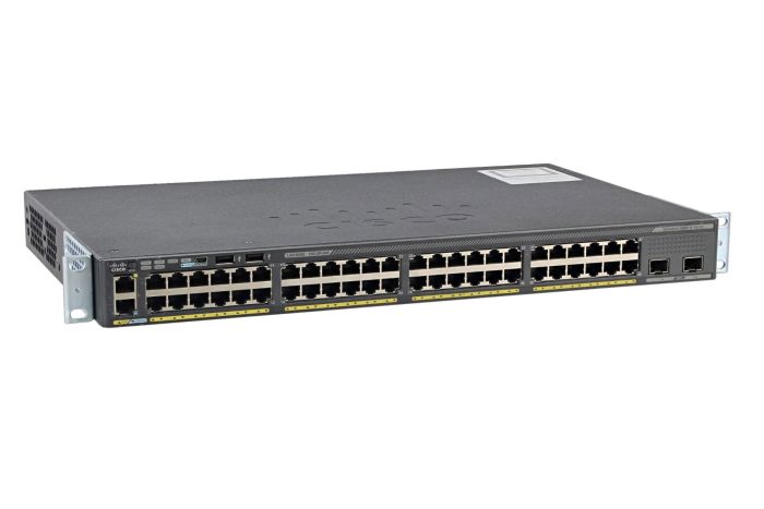 Cisco Catalyst WS-C2960X-48TD-L Switch LAN Base License, Port-Side Air Intake