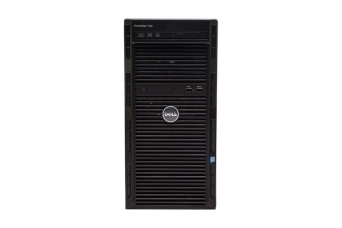 Front view of Dell PowerEdge T130 with 4 x 4TB SATA 7.2k 3.5" HDDs