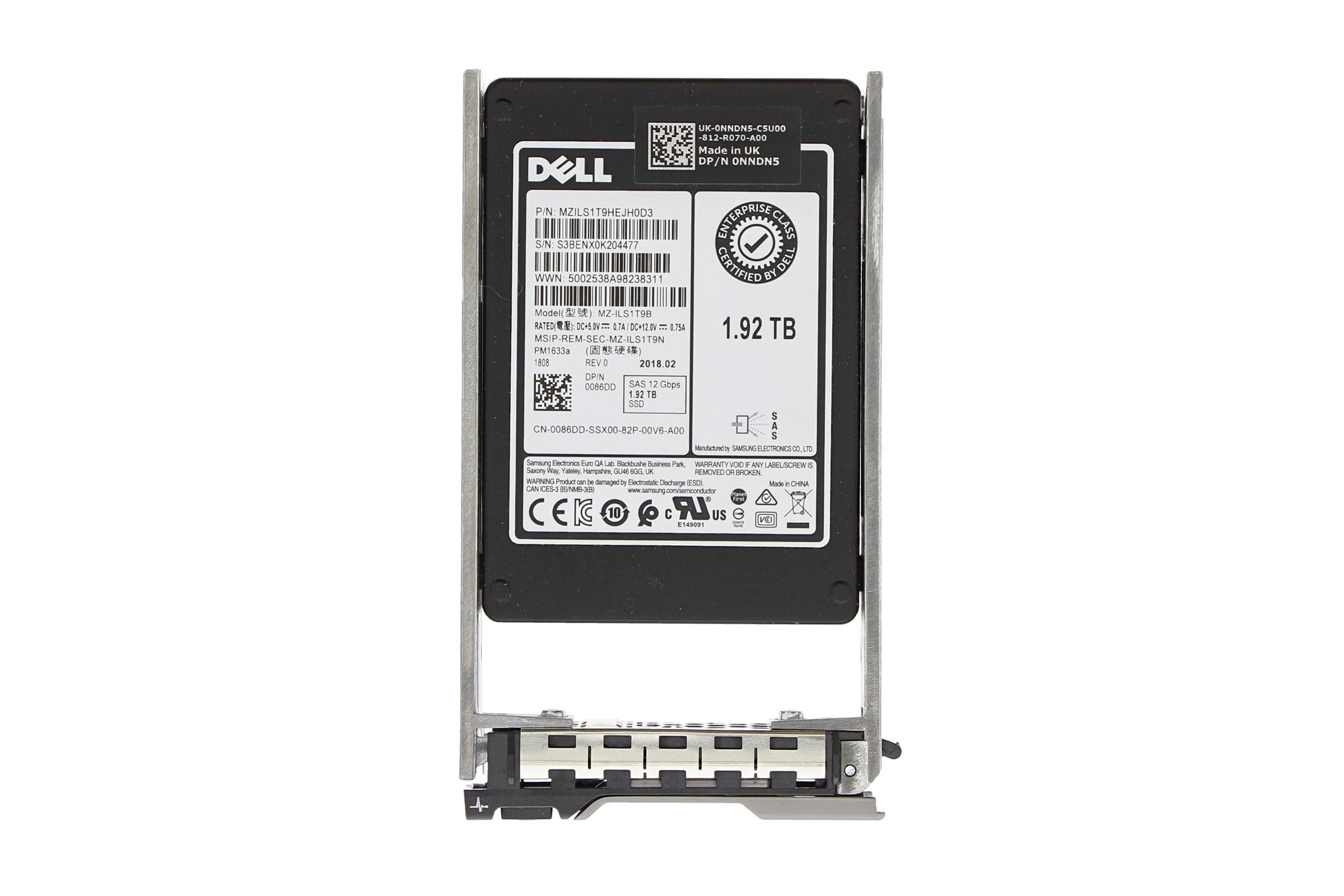 取寄商品 Dell 1.92 TB 2.5インチ 内蔵ソリッドステートドライブ