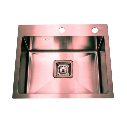 Кухненска мивка Inter Ceramic 500х420мм, неръждаема стомана, цвят розово злато, покритие PVD  против надраскване и отпечатъци от пръсти