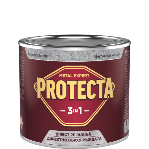 Боя Protecta 3 в 1, 500мл, защита на черни метали, преобразувател на ръжда, бял