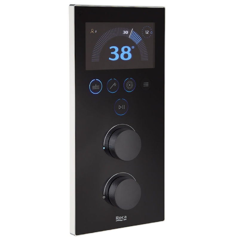 Душ система Roca Smart Shower, термостатна, хидромасажна, touch screen панел с LED осветление, възможност за смартфон управление