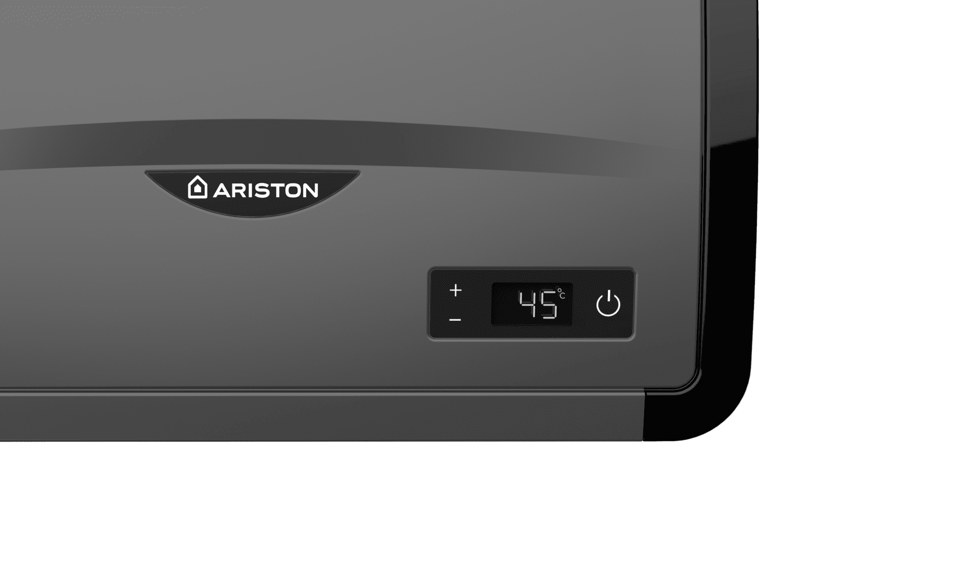 Проточен бойлер Ariston Aures Pro 24 EU, компактни размери, 24 000W, многоточков, електронно управление, черен цвят