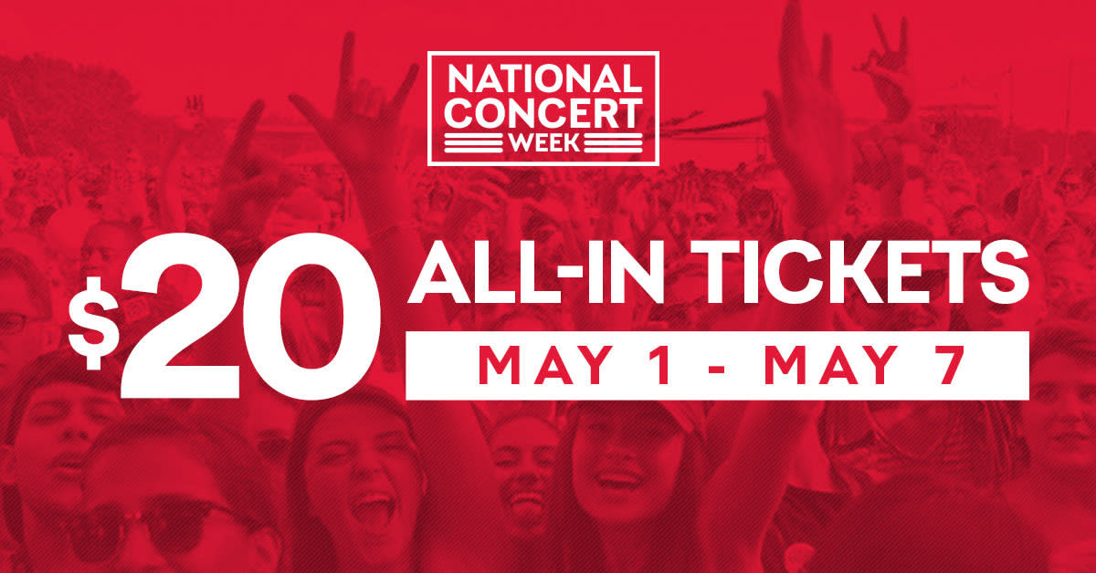 Live Nation Offering 20 Tickets For National C...