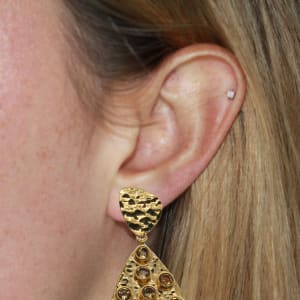 Tidona Post Drop Earrings – Citrine