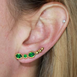 Cuone Post Earrings – Green Quartz