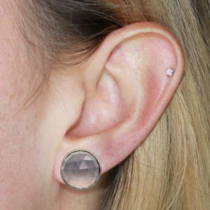 Cardona Stud Earrings – Lilac Chalcedony
