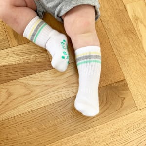 Liukumattomat pysyvät vauvan ja taaperon luonnonmukaiset Quarter Crew -urheilulliset sukat - 3 pakka