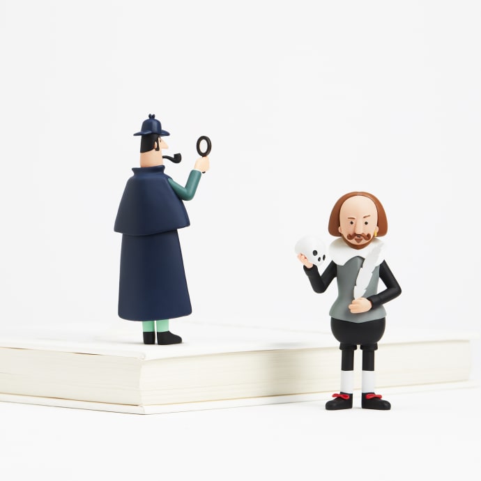 Black The Literary Bundle - Collectable London Art Figurines: Including: Sherlock Holmes & William Shakespeare Collectable London Art Toys