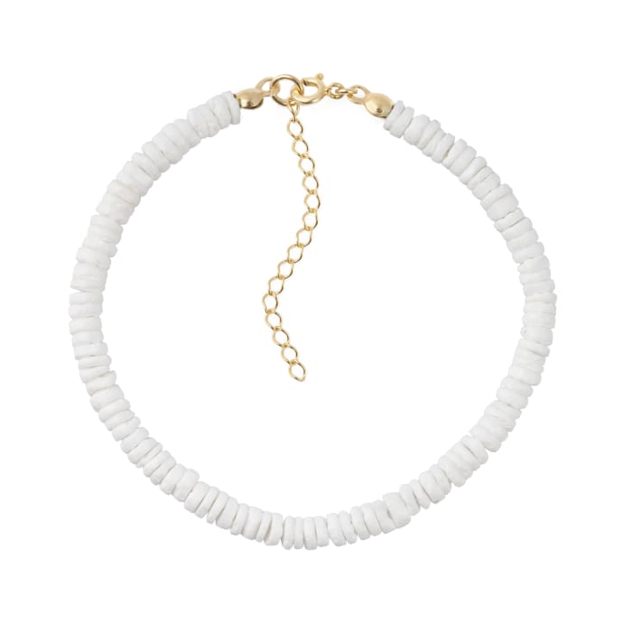 Valkoinen White shell bracelet: Bracelet made of white shells