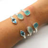 Bia Bangle – Aqua Chalcedony