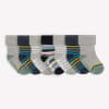 Non-Slip Stay On Baby and Toddler Socks  - 7 Pack in Blue Stripe