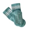 OUTLET - Non-Slip Stay-on Baby & Toddler Organic Quarter Crew Sporty Socks  - 3 Pack - Aqua & Grey