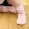 OUTLET - Non-Slip Stay-on Baby & Toddler Organic Quarter Crew Sporty Socks - 7 Pack - Pinks