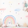 Rainbow & Rain Drops Large Wall Art Composite