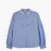 Edi Volume Sleeve Shirt, Pale Blue Recycled Cotton