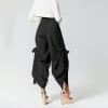 EYOS INFINITY | Wool Palazzo Trousers with Ribbons in Black
