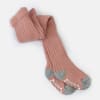 Non-Slip Super Soft Ribbed Baby and Toddler Tights in Shell Pink