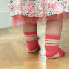 Non-Slip Stay-on Baby & Toddler Organic Quarter Crew Sporty Socks - 3 Pack - Pop & Rose