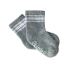 Non-Slip Stay-on Baby & Toddler Organic Quarter Crew Sporty Socks - 3 Pack - Grey & White