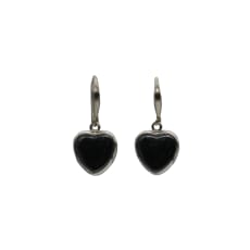 Kela Hook Earrings – Hematite: Dainty delights!