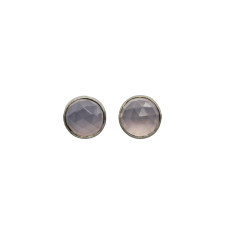 Cardona Stud Earrings – Lilac Chalcedony: Delicately subtle.