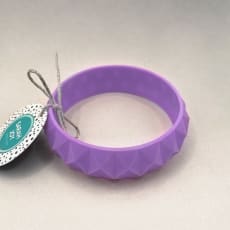 Lilac Geometric Bangle: Contemporary design 3D printed in lightweight resin. More colours available.