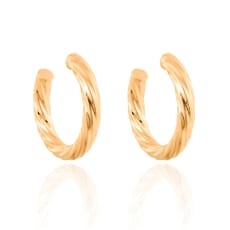 Coarse twisted hoop earrings