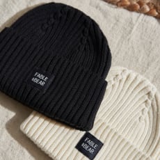 Black Fable Rib Hat