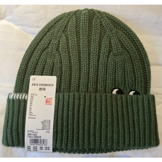Anya Hindmarch X Uniqlo Beanie Hat - One Size Green