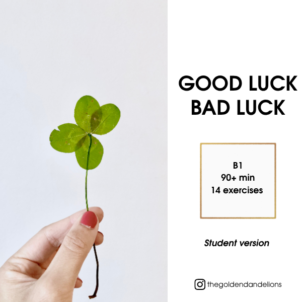 Good Luck, Bad Luck (ESL Lesson plan B1) 🍀