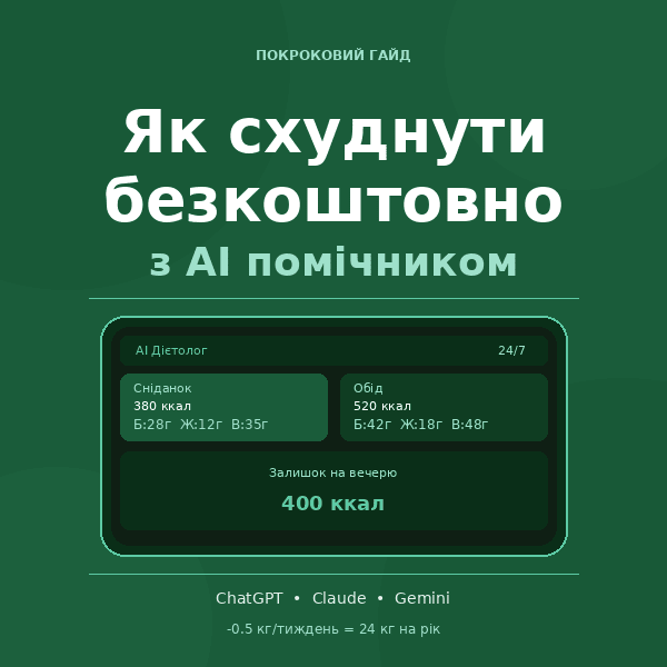 Як схуднути безкоштовно з AI помічником