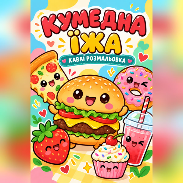 Кумедна їжа — каваї розмальовка.pdf під друк