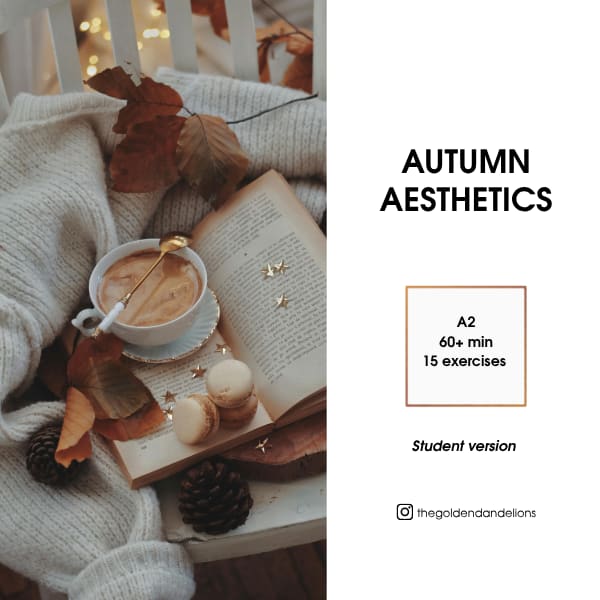 Autumn Aesthetics (Mixed-skills ESL lesson plan A2) 🍂
