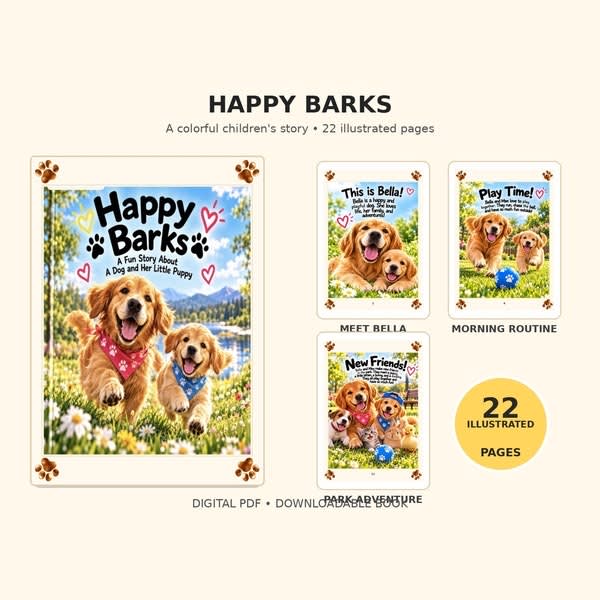 Happy Barks – A Fun Story About Dogs and Their Little Friends | Children’s Picture Book PDF