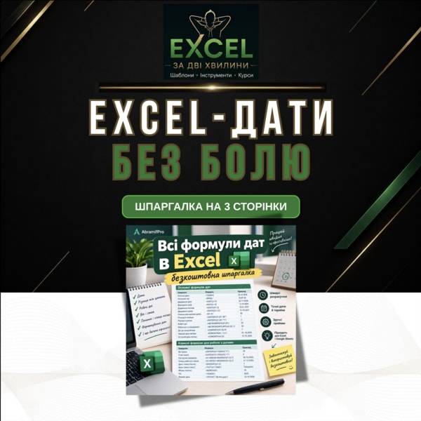 Всі формули дат в Excel: безкоштовна шпаргалка